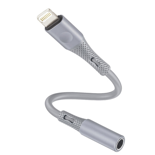 Adaptateur Audio Lightning - 3.5mm Techsuit AC2 SoundFlex, Gris