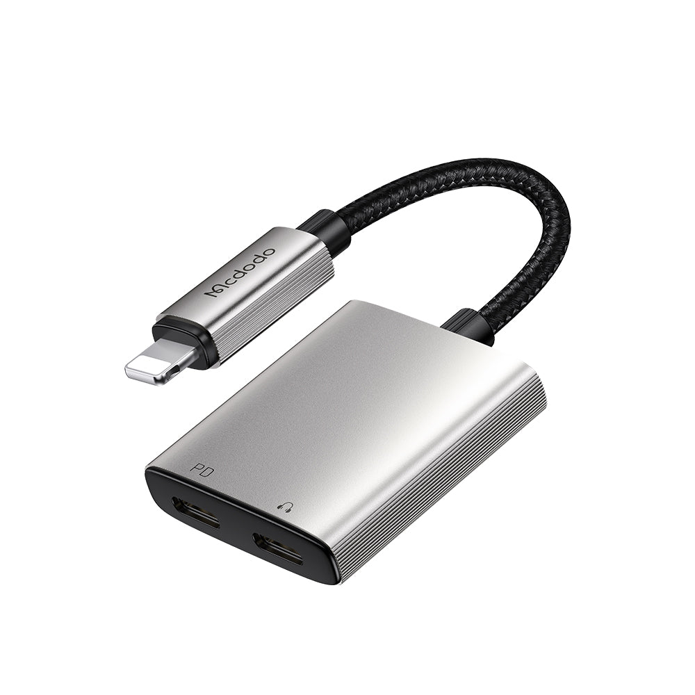 Adaptateur Audio Lightning - Lightning / Lightning McDodo CA-5560 Wales, Gris