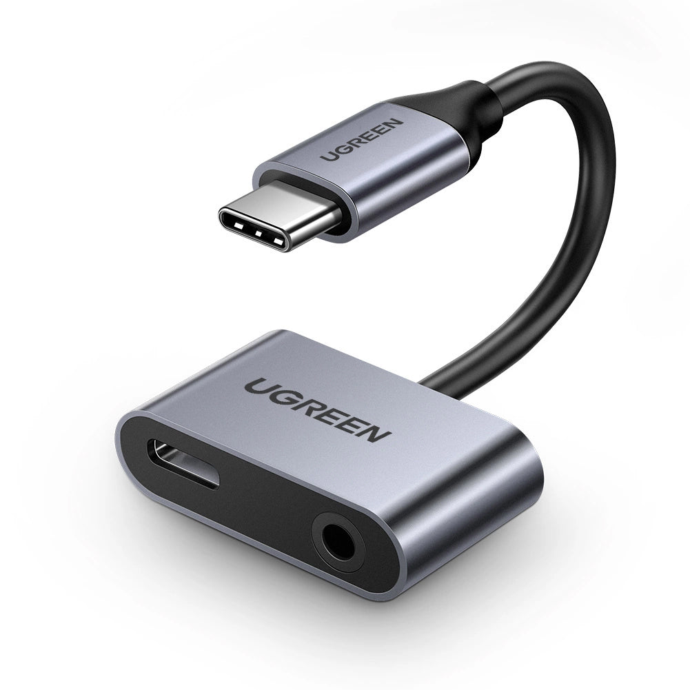 Adaptateur Audio USB-C - 3.5mm / USB-C UGREEN CM193, Gris