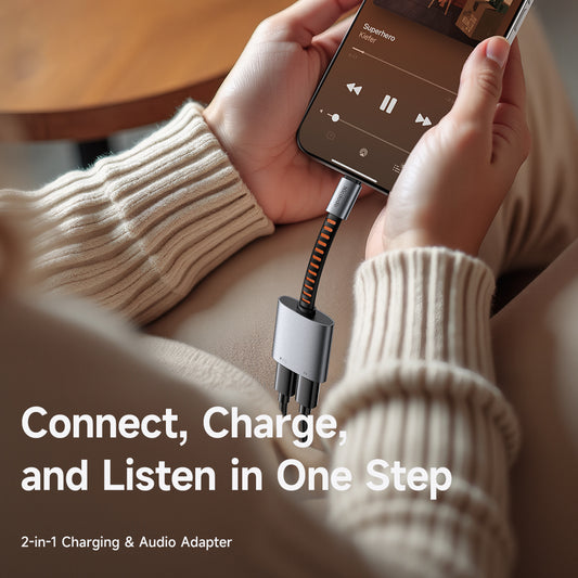 Audio-Adapter USB-C - USB-C / USB-C McDodo CA-3370, Grau