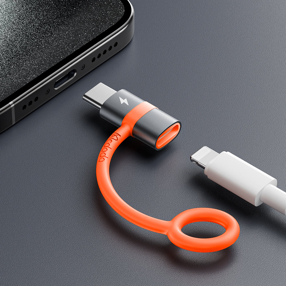Adaptateur de Données et de Chargement Lightning - USB-C McDodo OT-5530, Gris