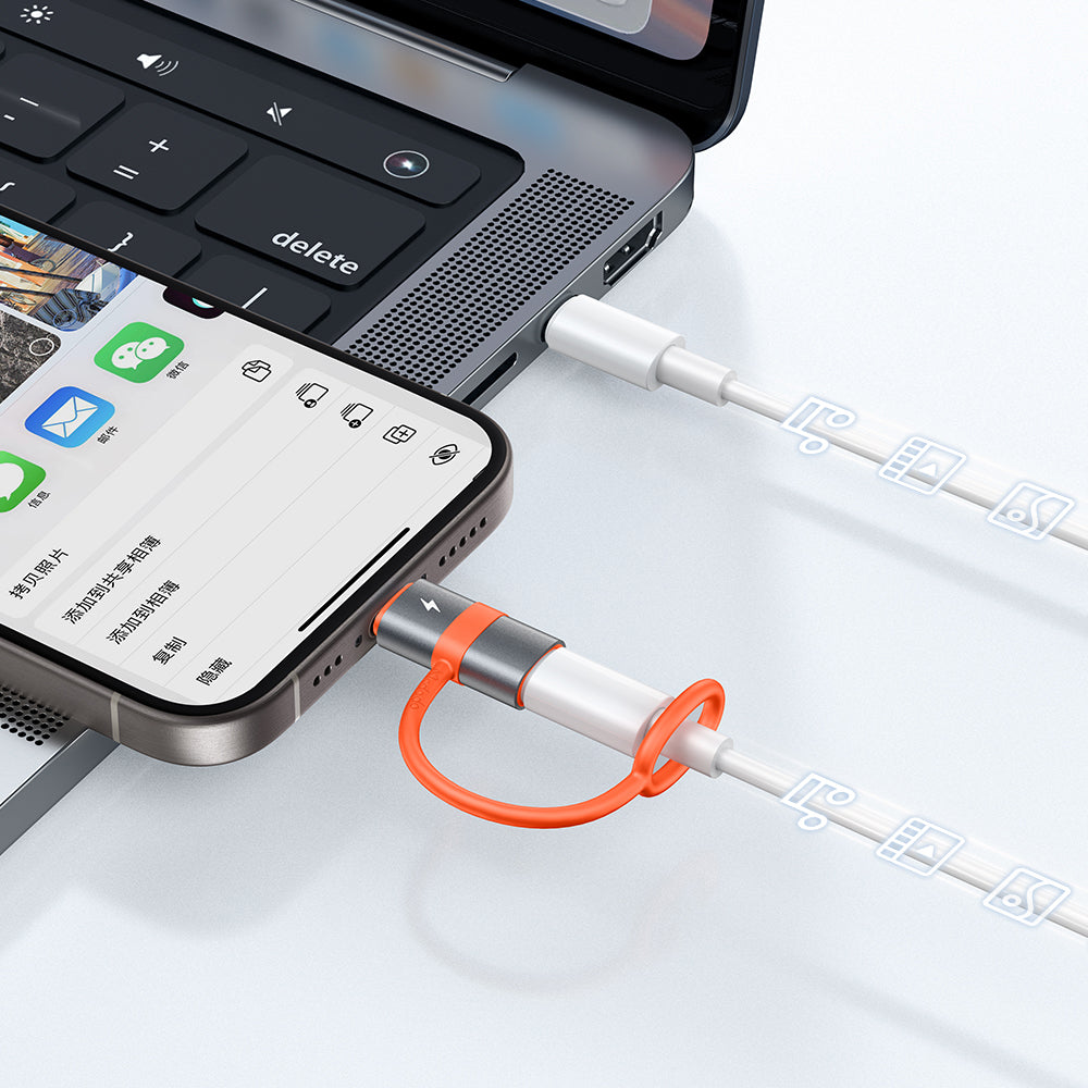 Adaptateur de Données et de Chargement Lightning - USB-C McDodo OT-5530, Gris