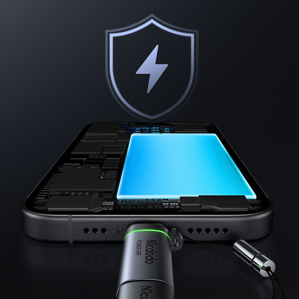 Adaptateur de Données et de Charge Lightning - USB-C McDodo OT-6010 Power Off, Noir