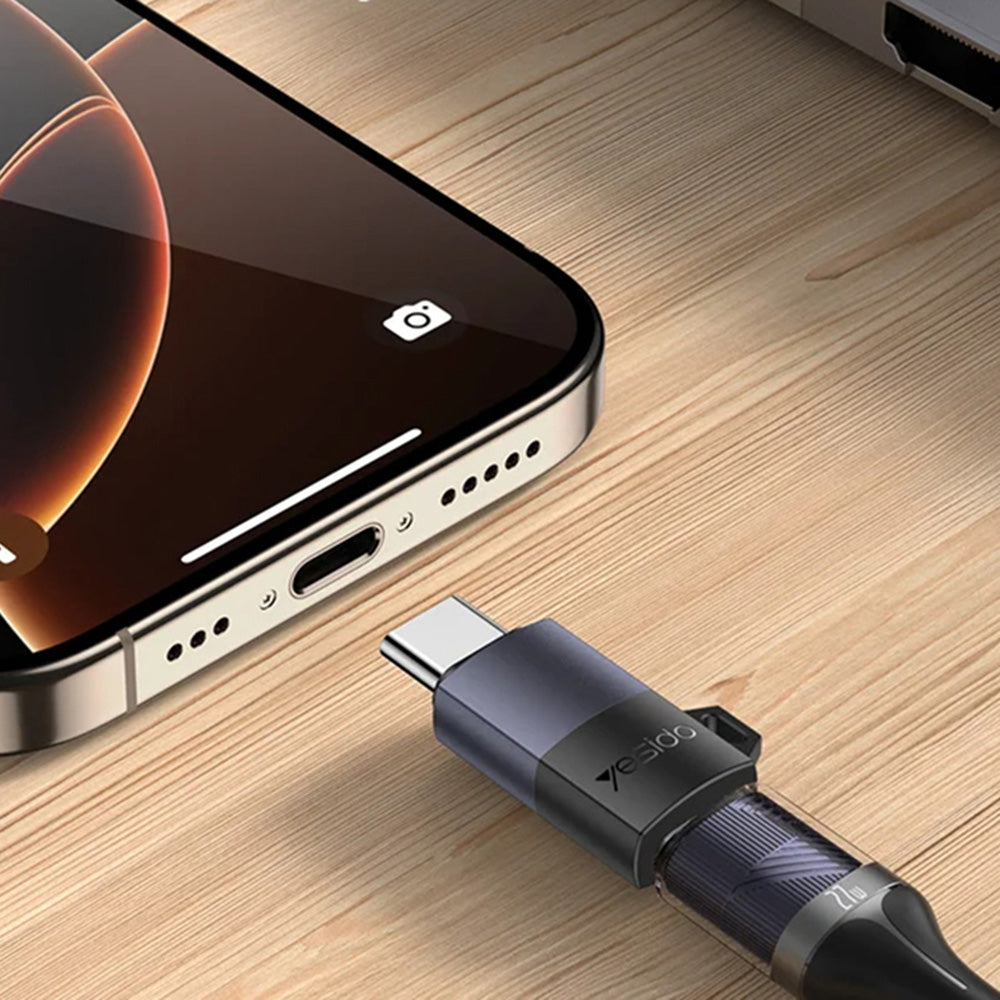 Adaptateur de données et de charge Lightning - USB-C Yesido GS28, Gris