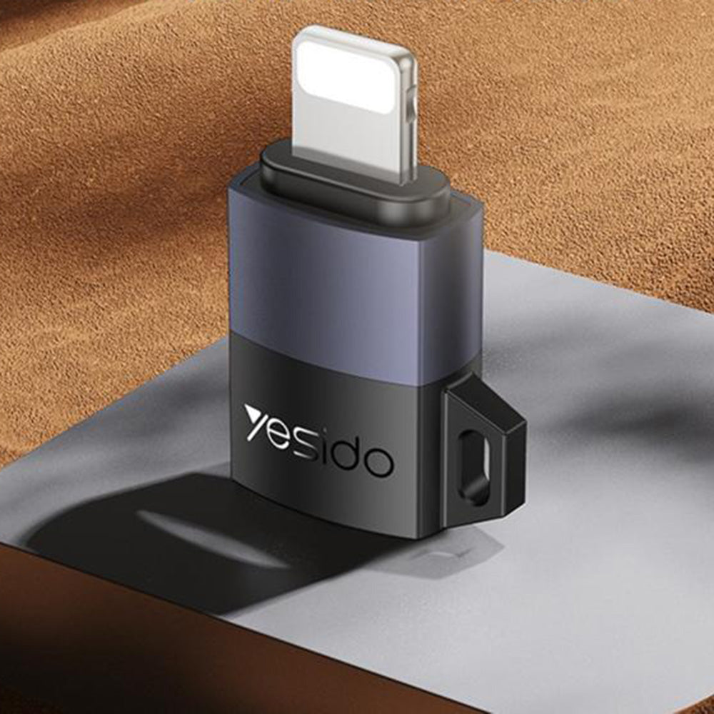 Adaptateur de données et de charge microUSB - Lightning Yesido GS30, Gris