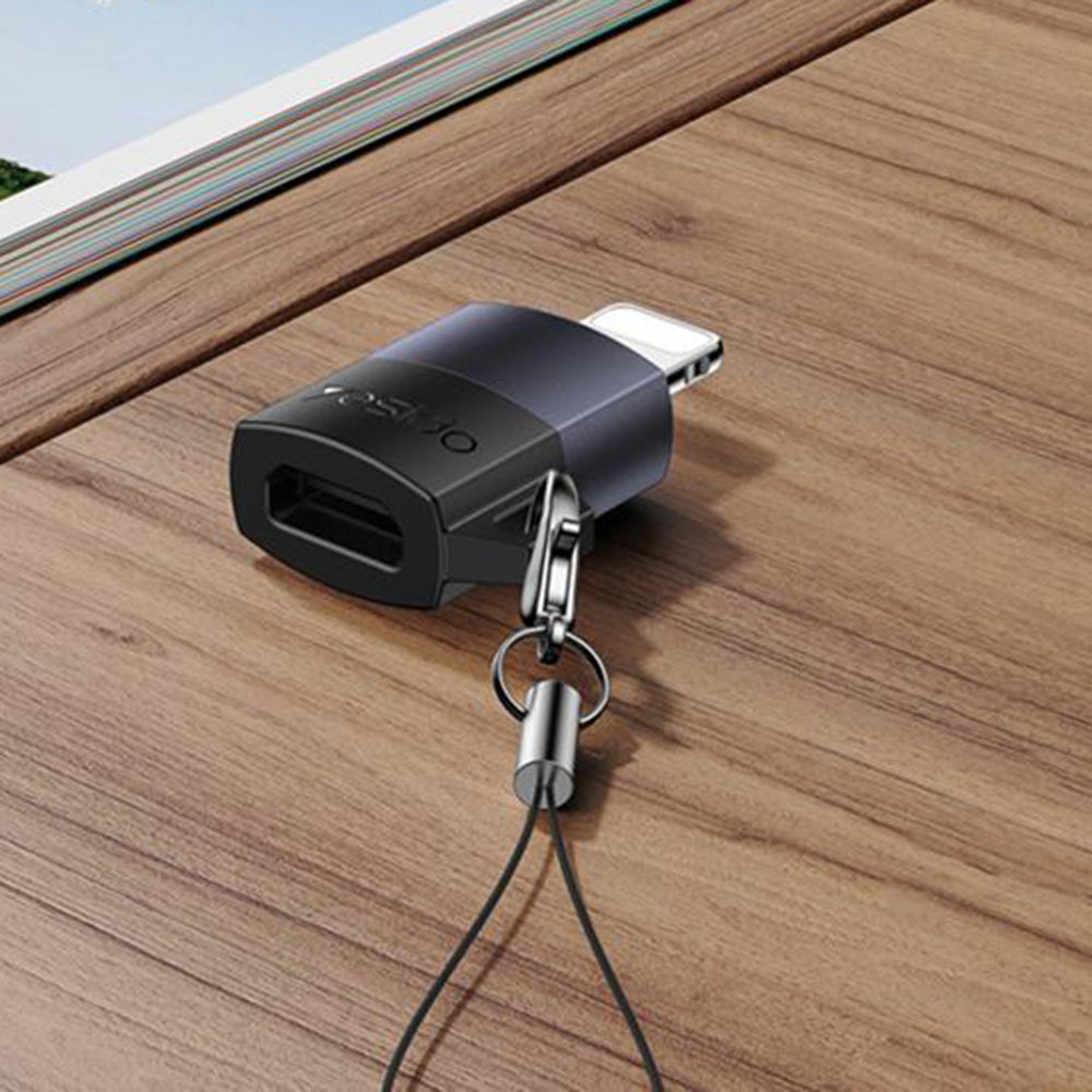 Adaptateur de données et de charge microUSB - Lightning Yesido GS30, Gris