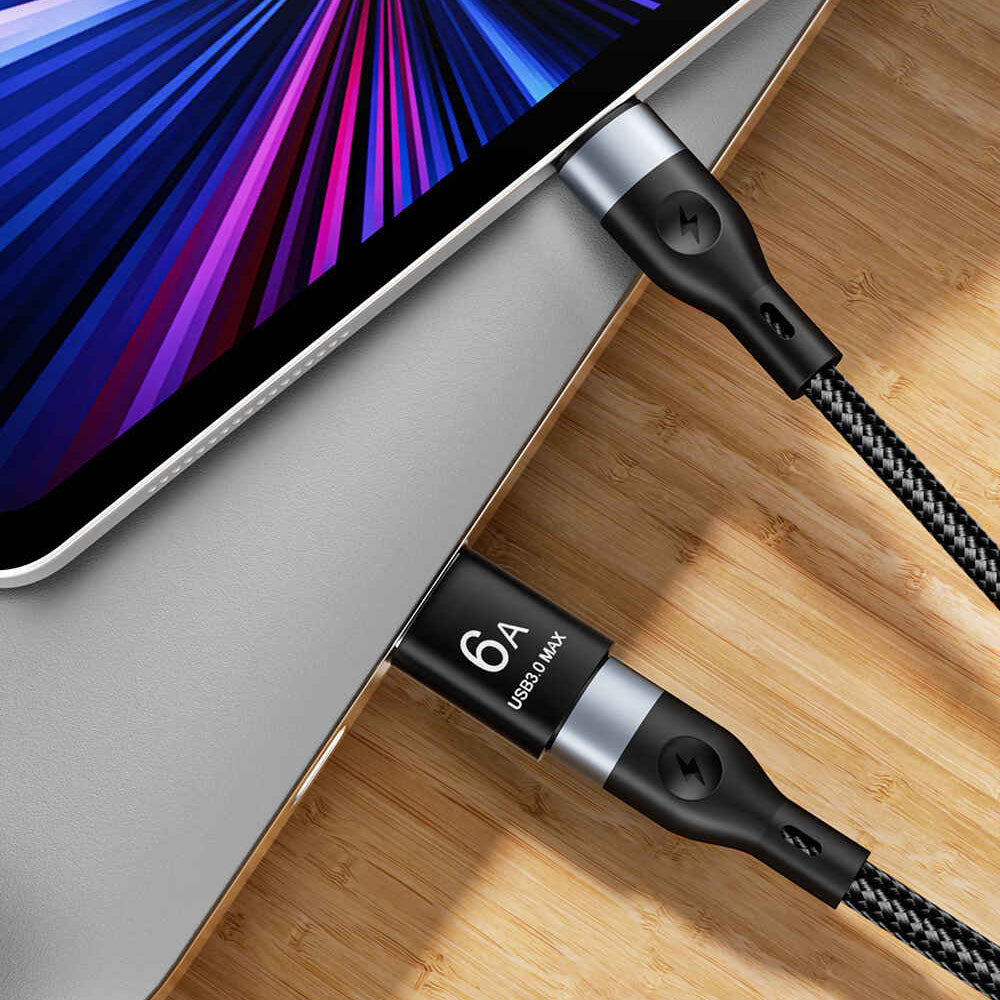 Adaptateur de Données et de Chargement USB-C - USB-A Techsuit A5 HyperPort, Noir Orange