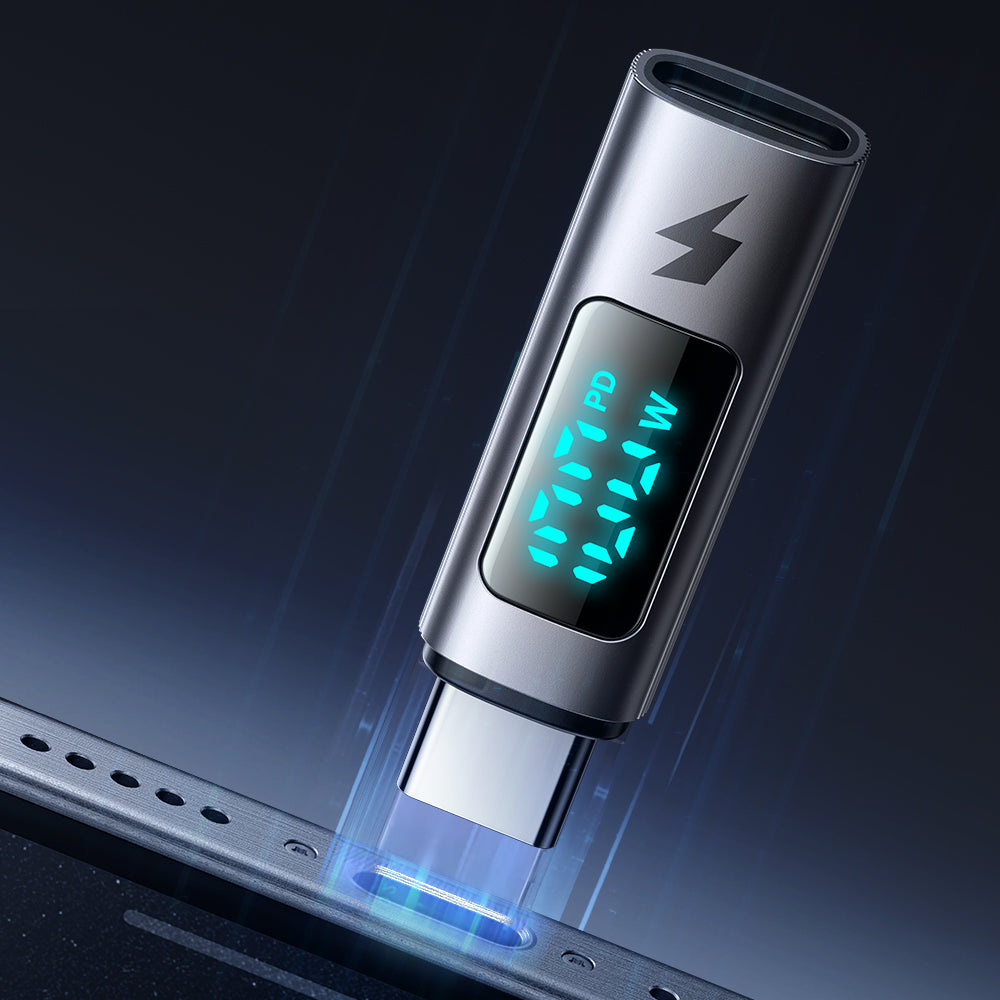 Adaptateur de Données et de Charge USB-C - USB-C McDodo OT-6090 Wales Display, Noir