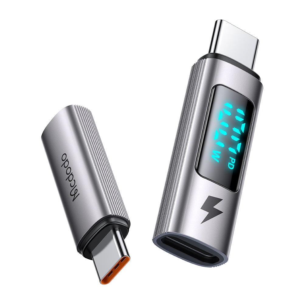 Adaptateur de Données et de Charge USB-C - USB-C McDodo OT-6090 Wales Display, Noir