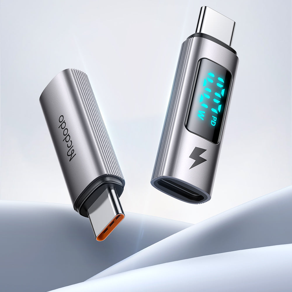 Adaptateur de Données et de Charge USB-C - USB-C McDodo OT-6090 Wales Display, Noir