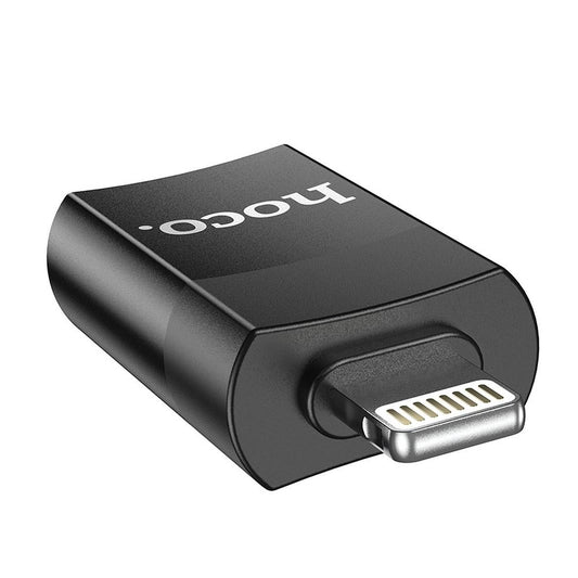 OTG Lightning - USB-A Adapter HOCO UA17, Schwarz