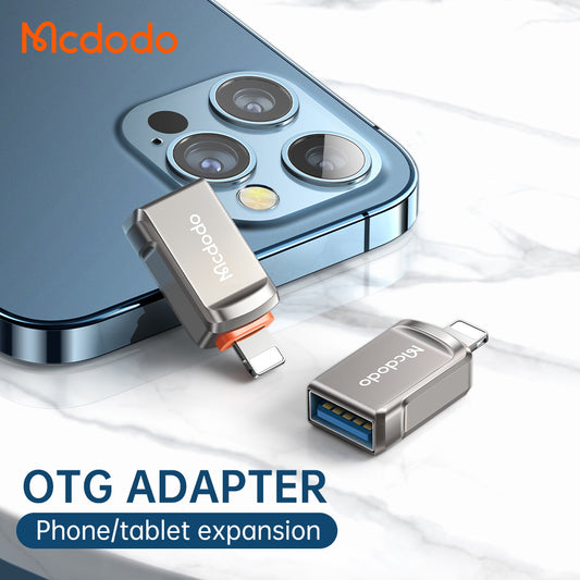 Adaptateur OTG Lightning - USB-A McDodo OT-8600, Gris