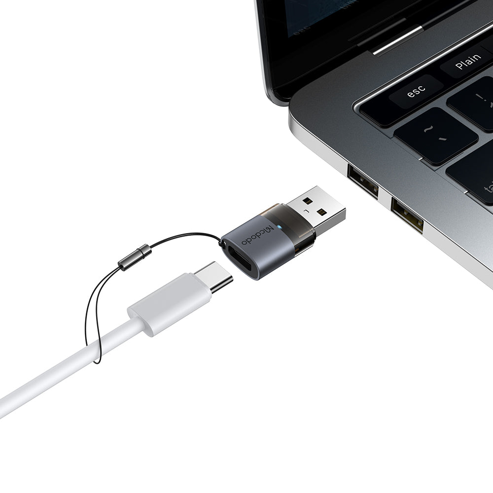USB-C - USB-A Daten- und Ladeadapter McDodo OT-7580, Schwarz