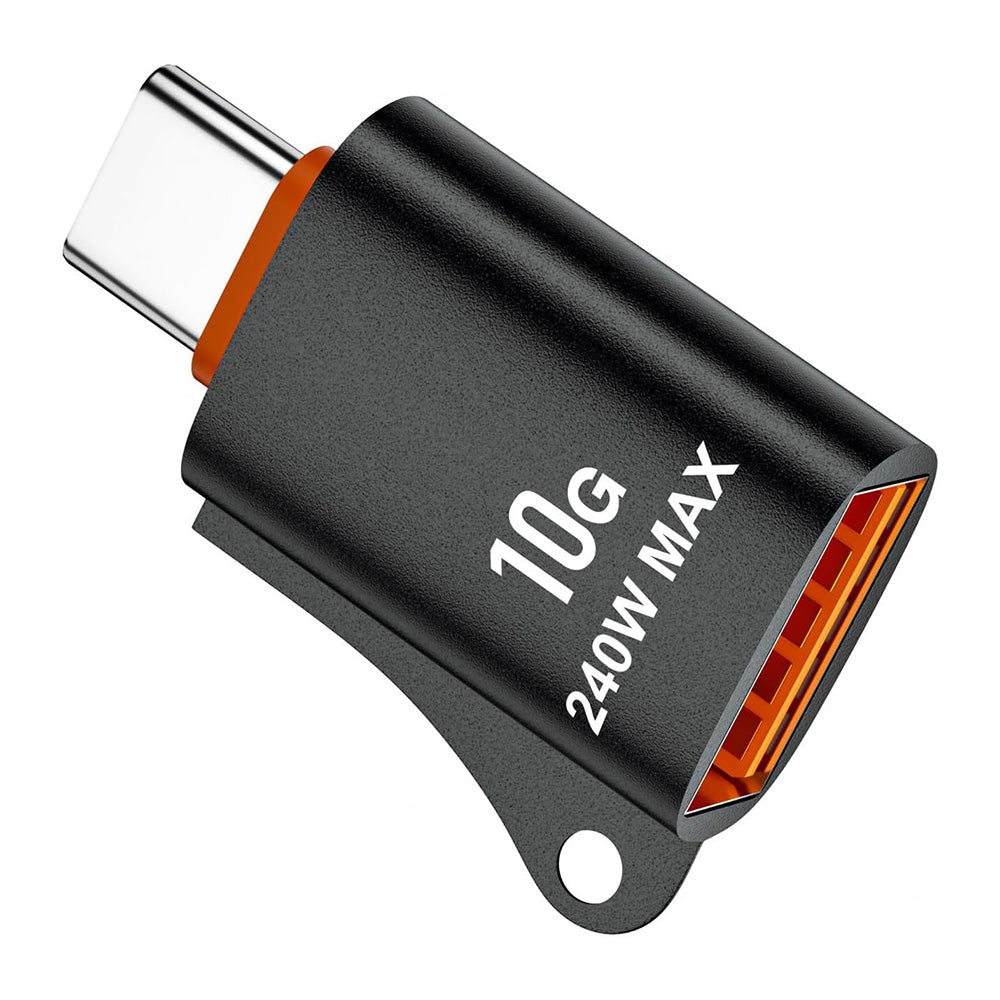 OTG Adapter USB-C - USB-A Techsuit A1 HyperPort, Schwarz Orange