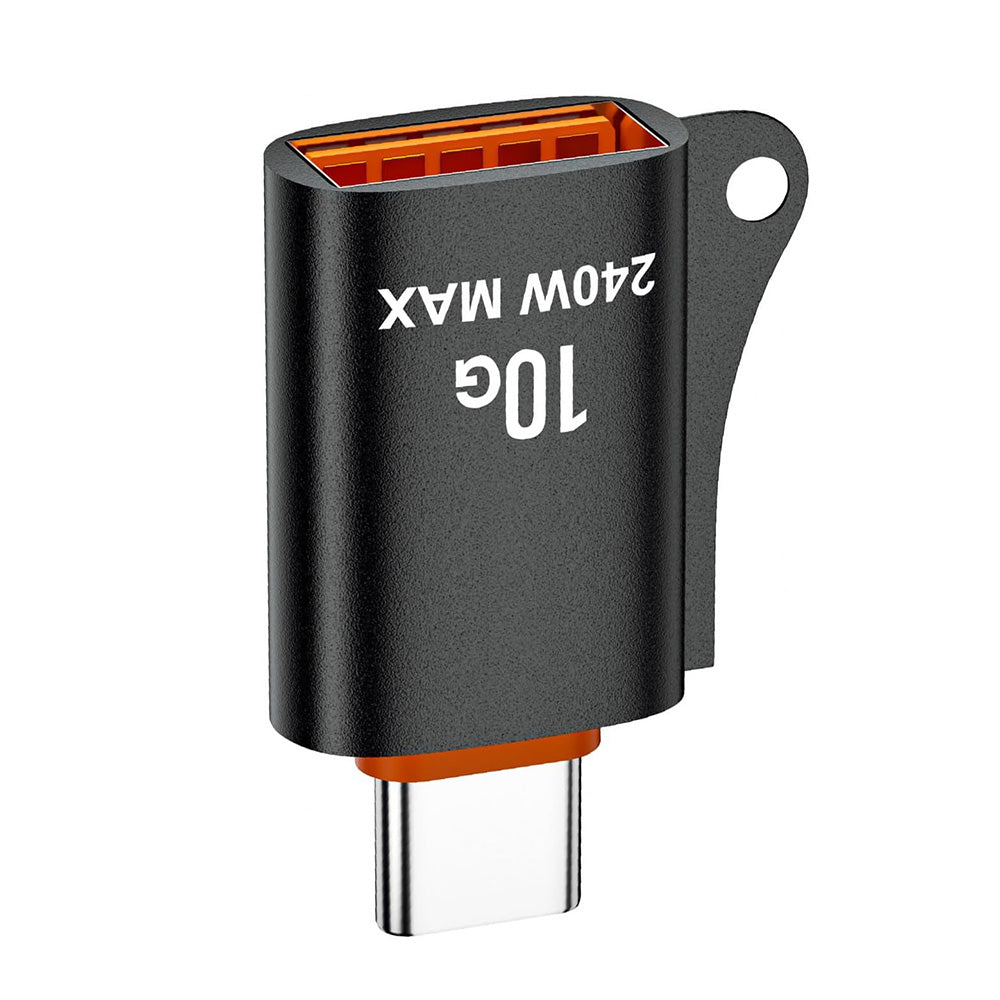 OTG Adapter USB-C - USB-A Techsuit A1 HyperPort, Schwarz Orange