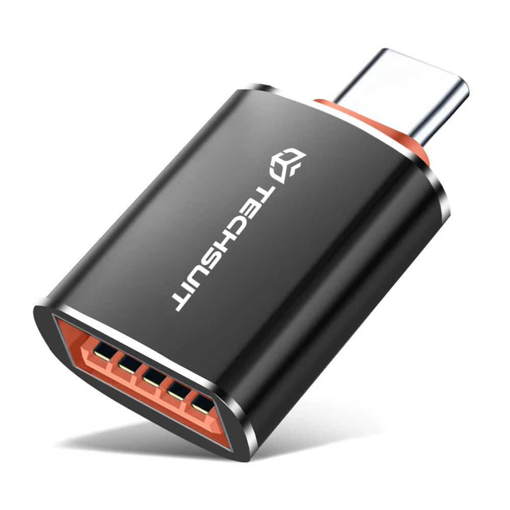 Adaptateur OTG USB-C - USB-A Techsuit A2 HyperPort, Noir Orange