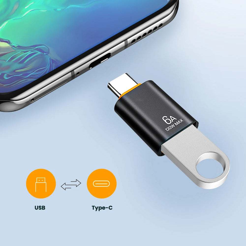 Adaptateur OTG USB-C - USB-A Techsuit A2 HyperPort, Noir Orange