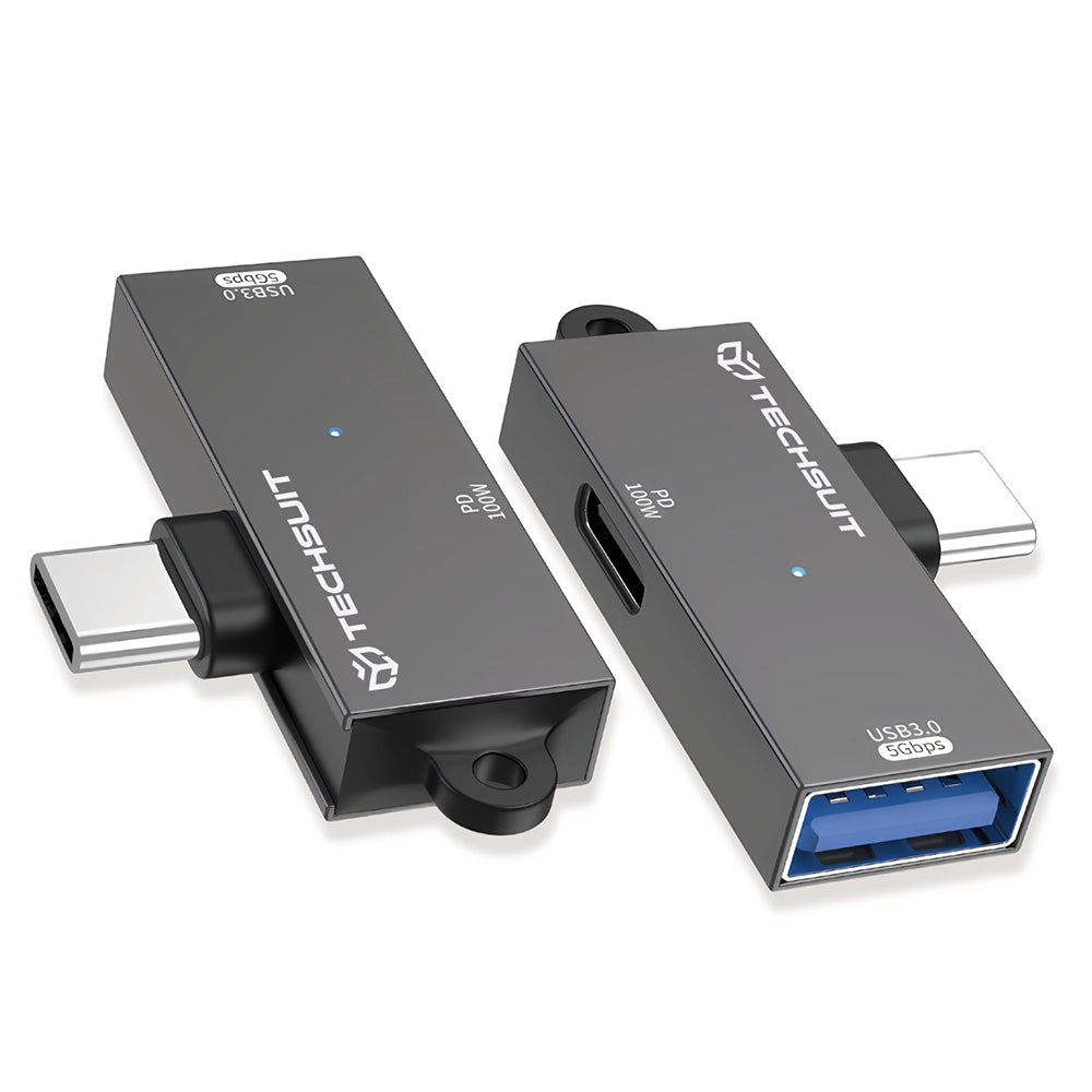 OTG USB-C to USB-A Adapter Techsuit A21, Gray
