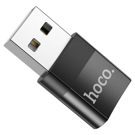 HOCO UA17 OTG-Adapter USB-C auf USB-A | Schwarz | Daten & Laden