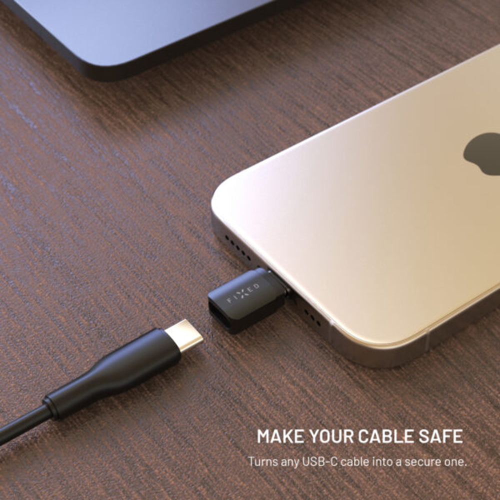 USB-Datenblockieradapter Fixed, USB-A / USB-C, 2in1, Schwarz