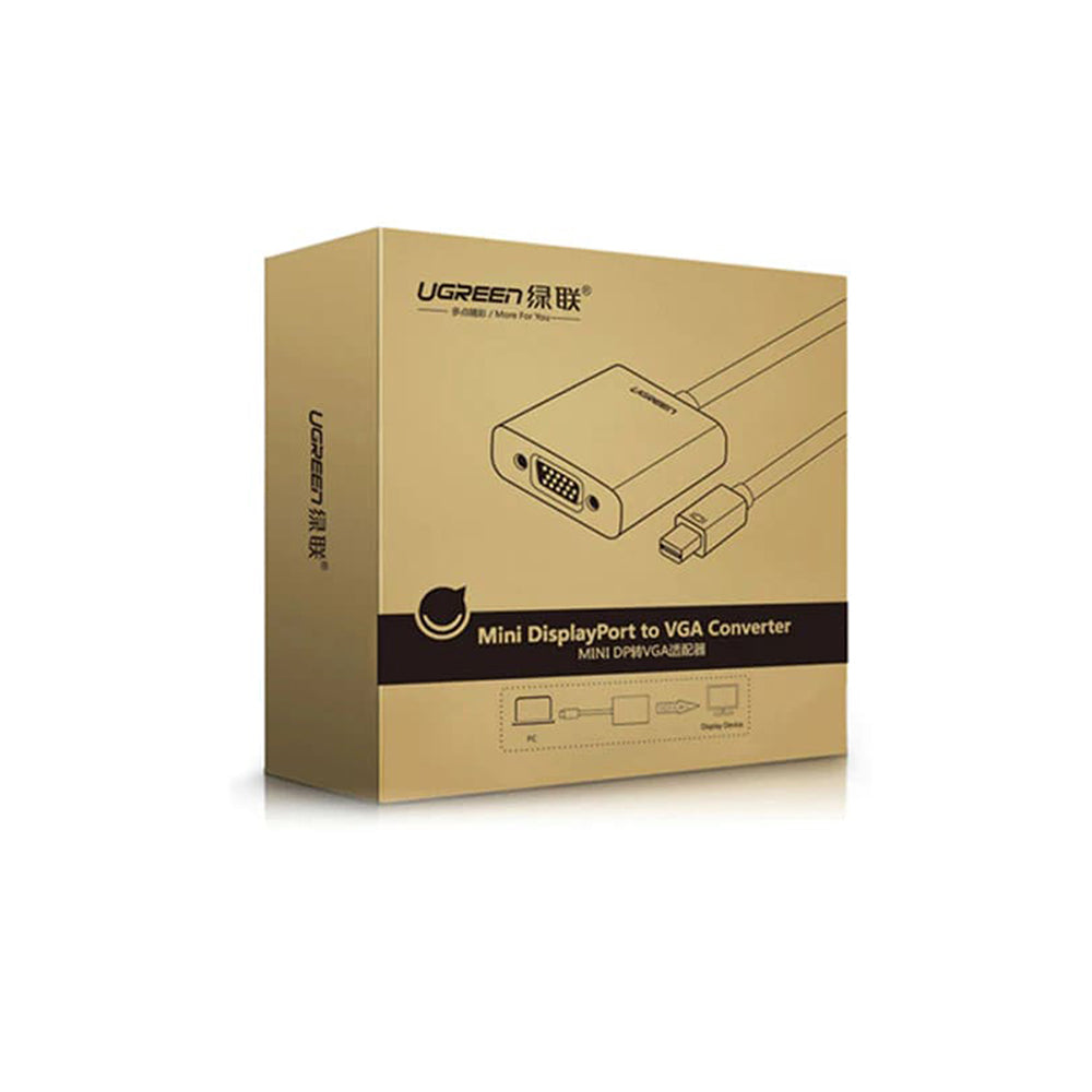 Adaptateur Vidéo UGREEN, MiniDisplayPort - VGA, 1080P, Noir