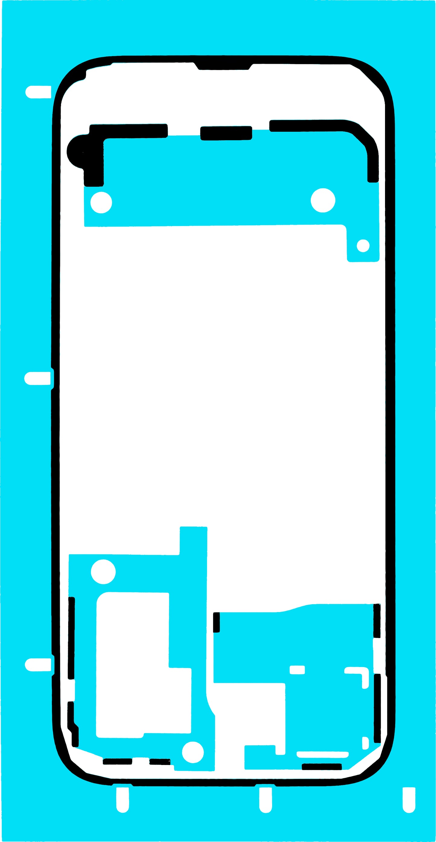 Adhésif Couvercle Batterie Honor 600 Pro, Service Pack 5163AHEQ