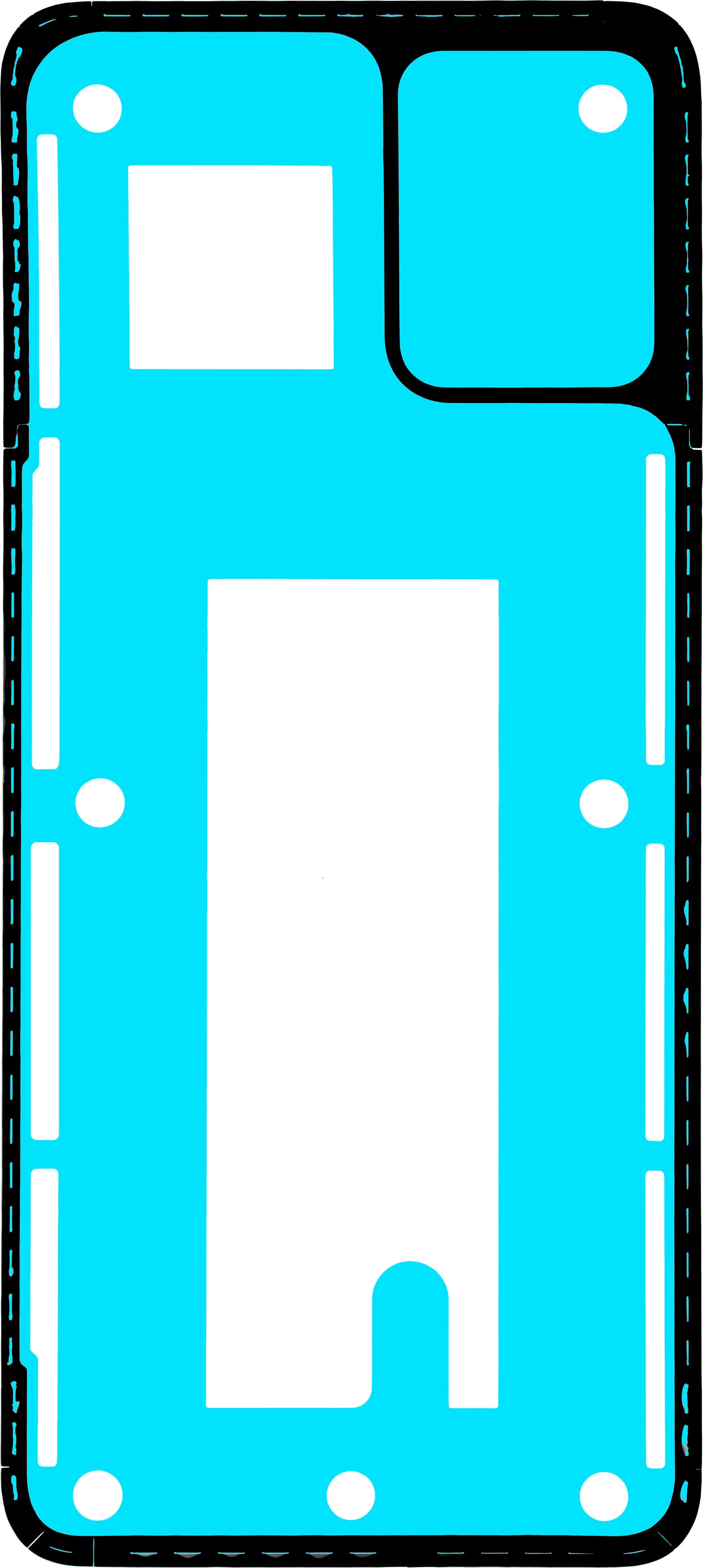 Adhésif Couvercle Batterie Motorola Moto E13, Service Pack 5D78C23203