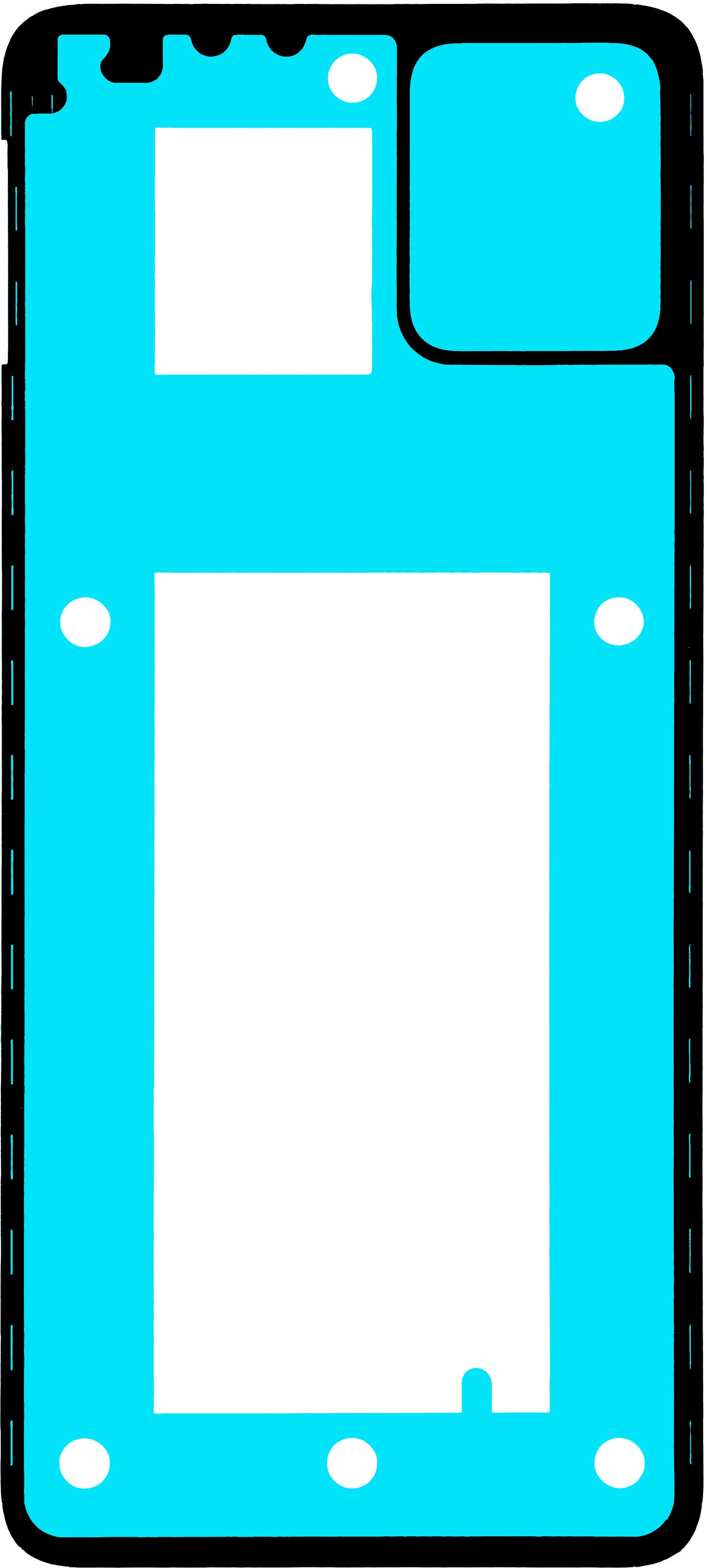 Adhésif Couvercle Batterie Motorola Moto G32, Service Pack 5D78C21144