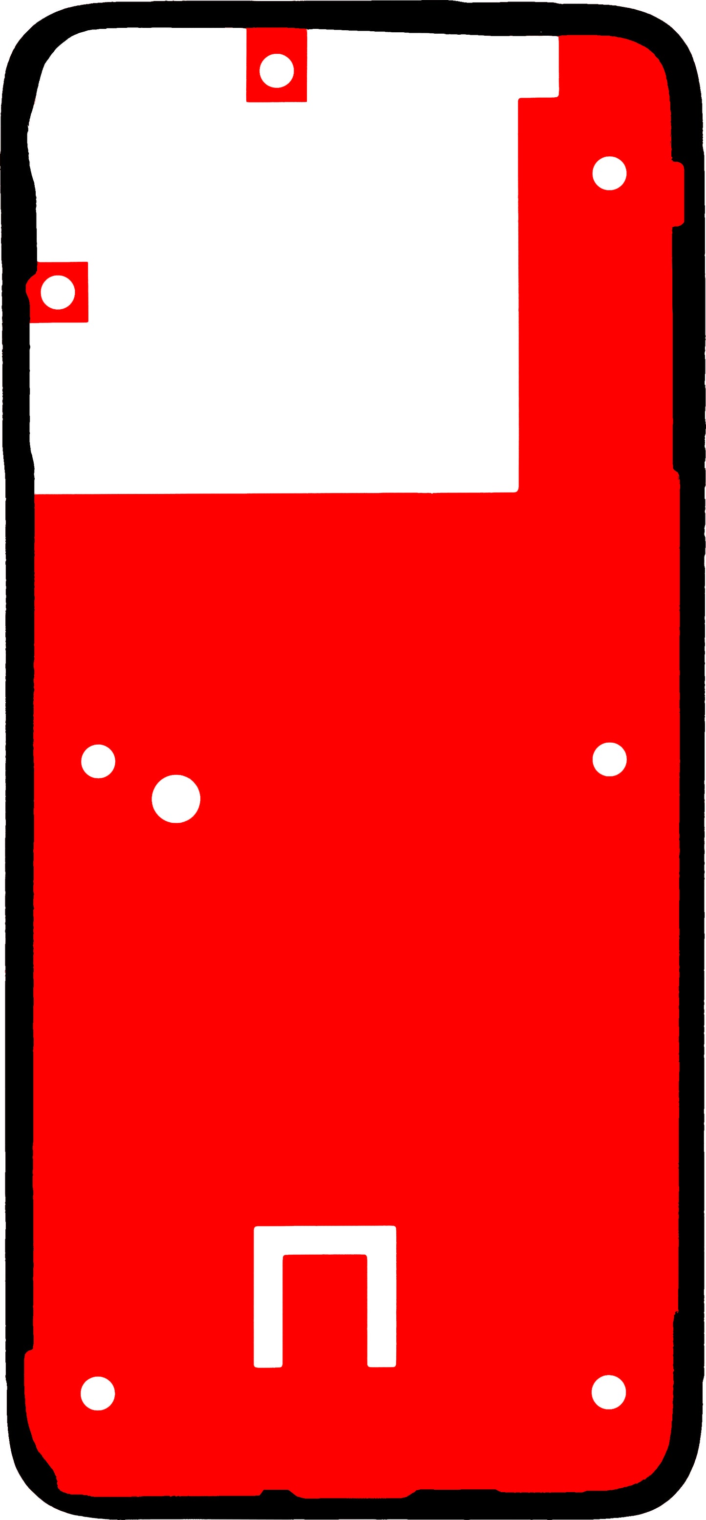 Motorola Moto G77 Battery Cover Adhesive, Service Pack 5948C32738
