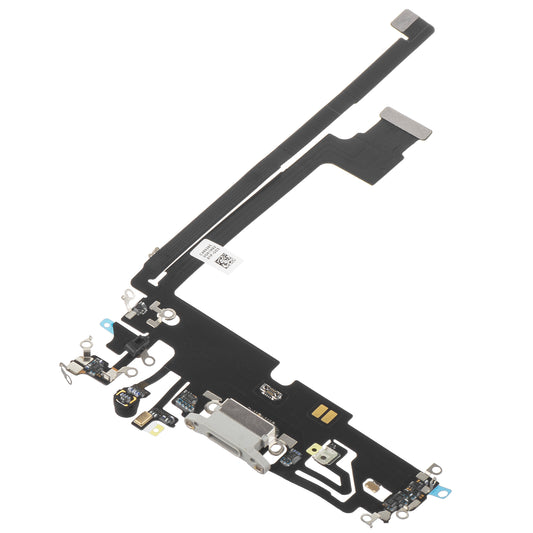 Kopfband mit Ladeanschluss - Apple iPhone 12 Pro Max Mikrofon, Silber