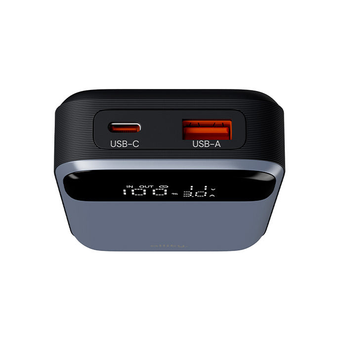 Externer Akku Allity. APB-200 PocketPower, 10000mAh, 33W, QC + PD, 1 x USB-A - 1 x USB-C, Grau