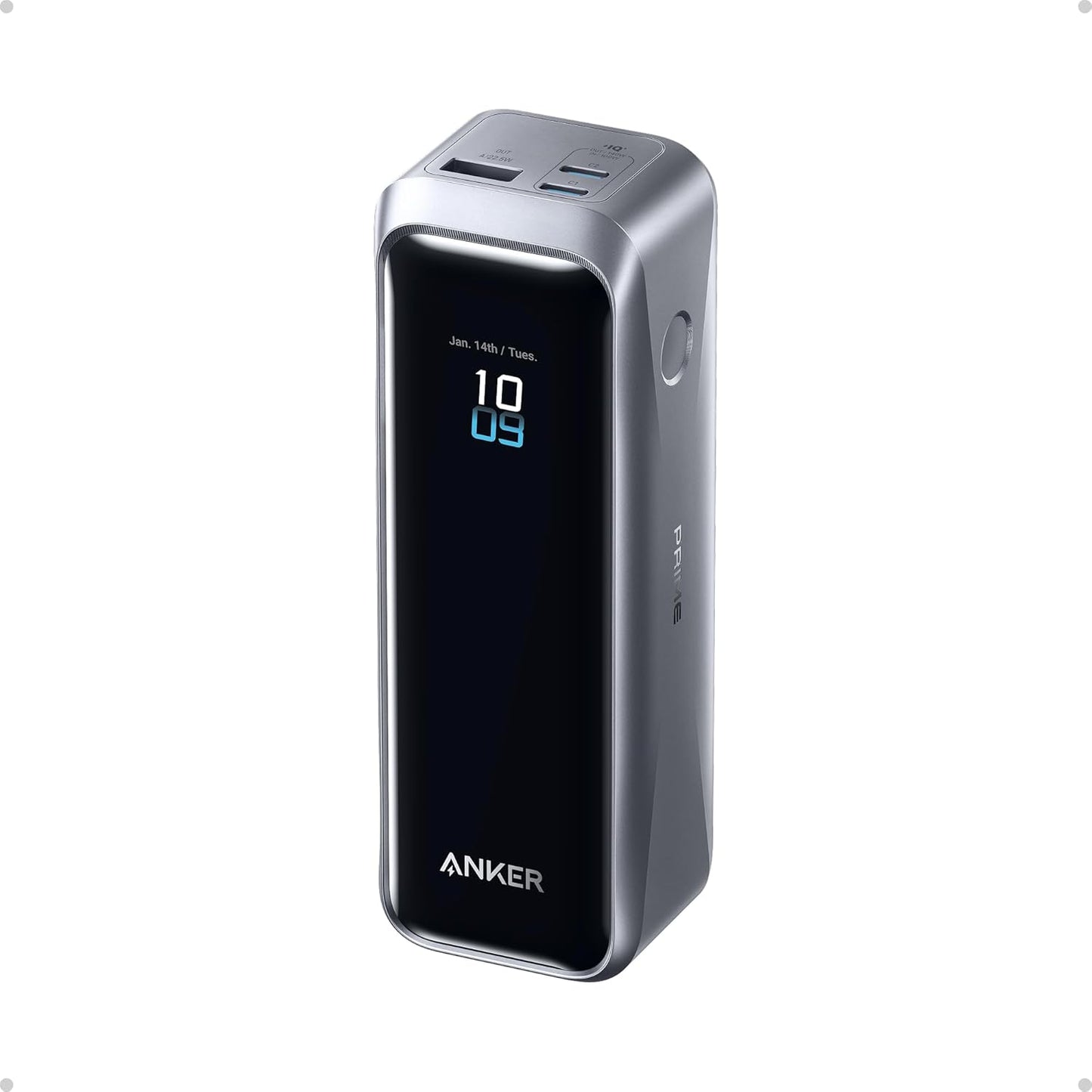 Anker Prime External Battery, 20100mAh, 220W, QC + PD, 1 x USB-A - 2 x USB-C, Black A110BH11