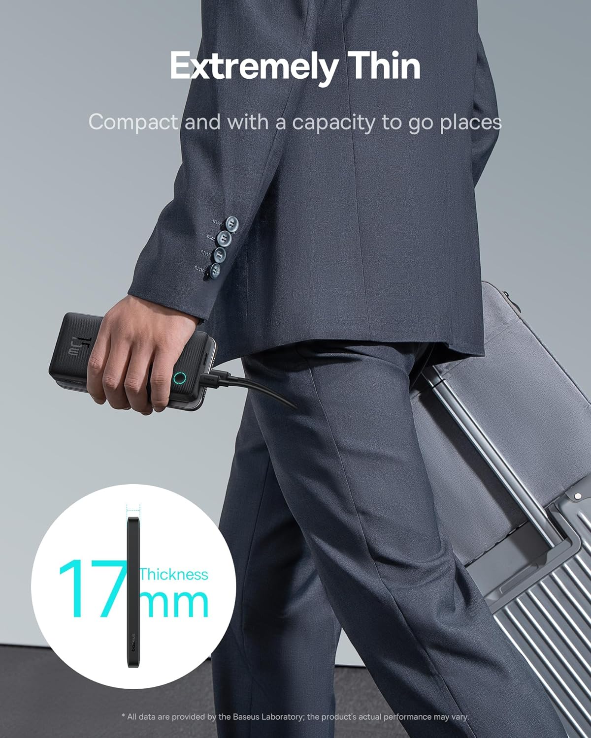 Baseus Airpow Lite Batterie externe, 10000mAh, 15W, 1 x USB-A - 1 x USB-C, Noir P10067500123-00