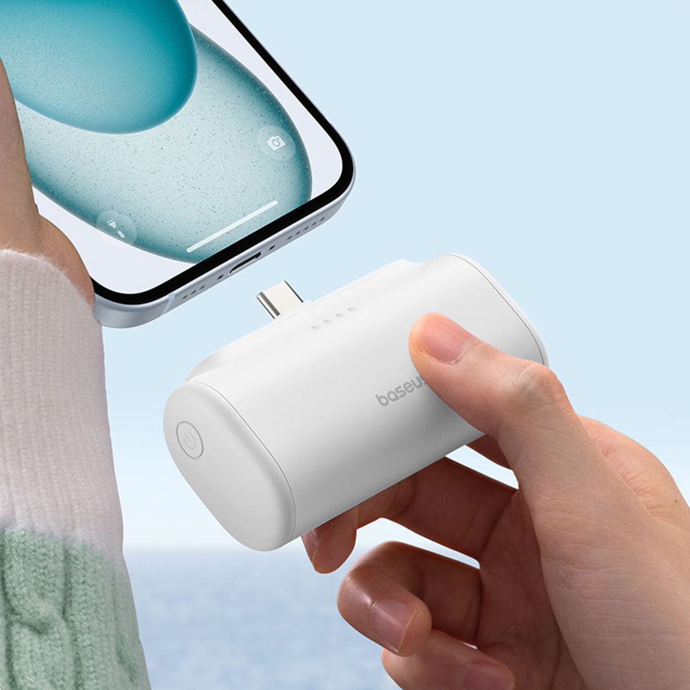 Externer Akku Baseus Compact, 5000mAh, 20W, PD, 2 x USB-C, Rosa P10068306413-00