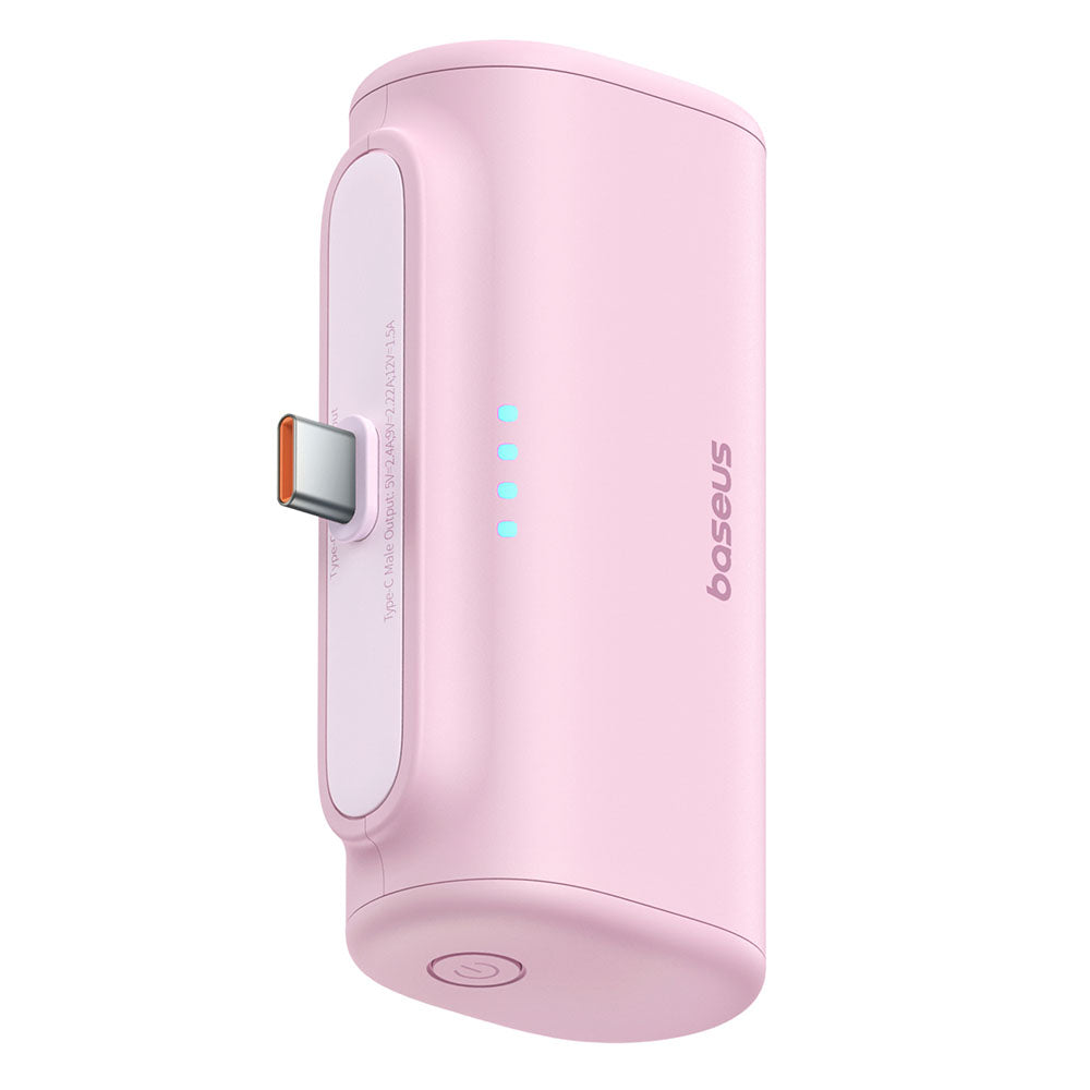Externer Akku Baseus Compact, 5000mAh, 20W, PD, 2 x USB-C, Rosa P10068306413-00