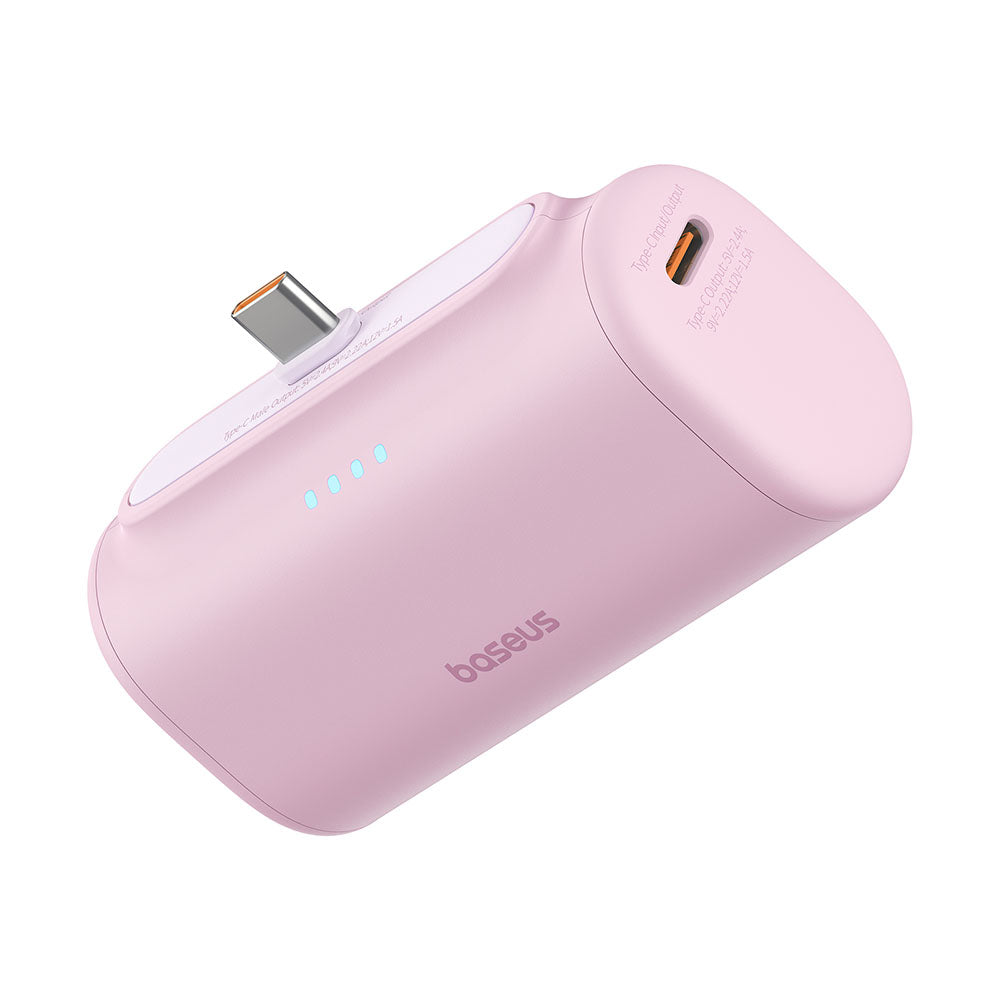 Externer Akku Baseus Compact, 5000mAh, 20W, PD, 2 x USB-C, Rosa P10068306413-00