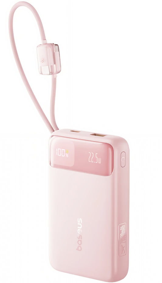 Externe Batterie Baseus EnerFill FC11, 10000mAh, 22,5W, QC + PD, 1 x Lightning - 1 x USB-A - 2 x USB-C, Rosa E0027R07