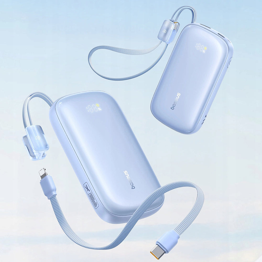 Batterie Externe Baseus EnerFill FC21 Qpow 3 Ultra, 10000mAh, 22.5W, QC + PD, 1 x USB-A - 1 x USB-C, Bleue E0027L03