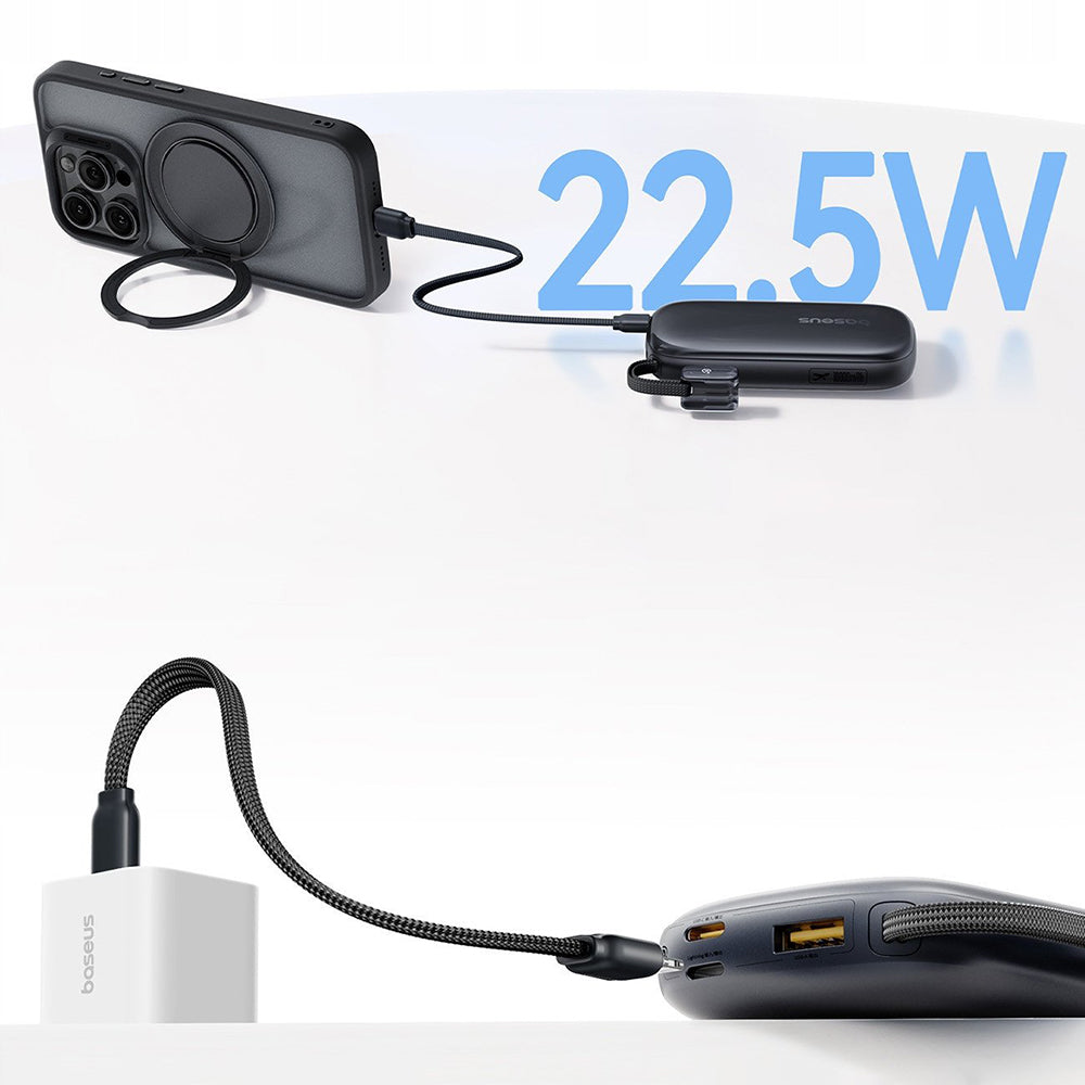 Batterie Externe Baseus EnerFill FC21 Qpow 3 Ultra, 20000mAh, 22.5W, QC + PD, 1 x USB-A - 1 x USB-C, Rose E0027M02