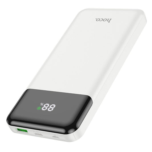 Batterie Externe HOCO J102, 10000mAh, 20W, QC + PD, 1 x USB-A - 1 x USB-C, Blanche
