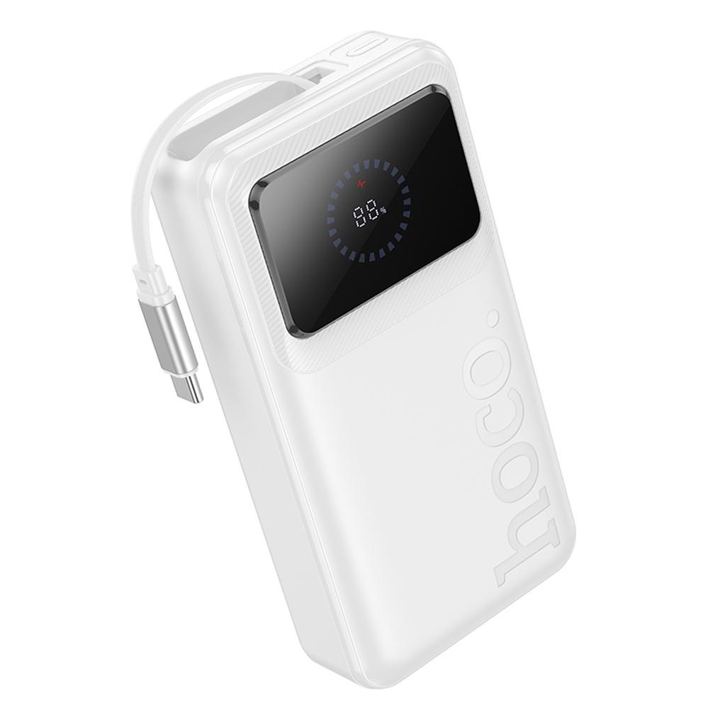 HOCO Q41 Powerbank, 20000 mAh, 22,5 W, QC + PD, 1 × USB-A – 2 × USB-C, Weiß