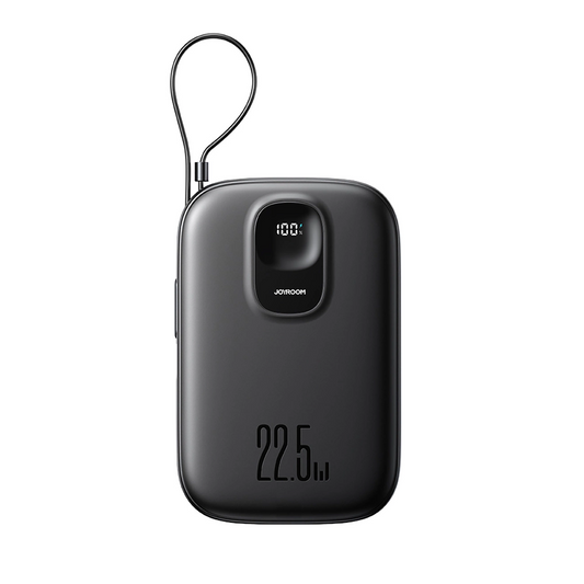 Joyroom JR-PBF18 External Battery, 10000mAh, 22.5W, QC + PD, 1 x Lightning - 1 x USB-A - 1 x USB-C, Black