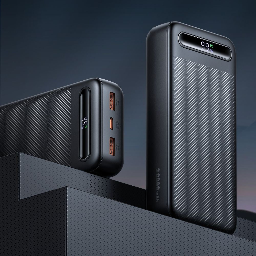 Externer Akku McDodo MC-3891 Star, 20000mAh, 22.5W, QC + PD, 2 x USB-A - 1 x USB-C, Schwarz