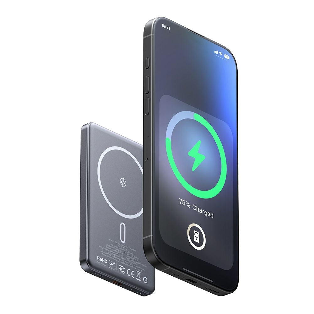 Batterie Externe Sans Fil McDodo MC-4641 Meta, 5000mAh, 20W, PD + FQI, 1 x QI - 1 x USB-C, Noire