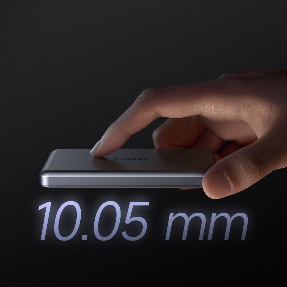 Batterie Externe Sans Fil McDodo MC-4641 Meta, 5000mAh, 20W, PD + FQI, 1 x QI - 1 x USB-C, Noire