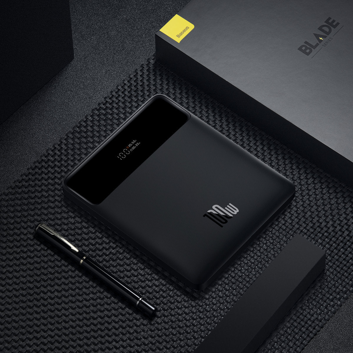 Batterie Externe Baseus Blade Ultrathin, 20000mAh, 100W, QC + PD, 2 x USB-A - 2 x USB-C, Noire PPBL000201