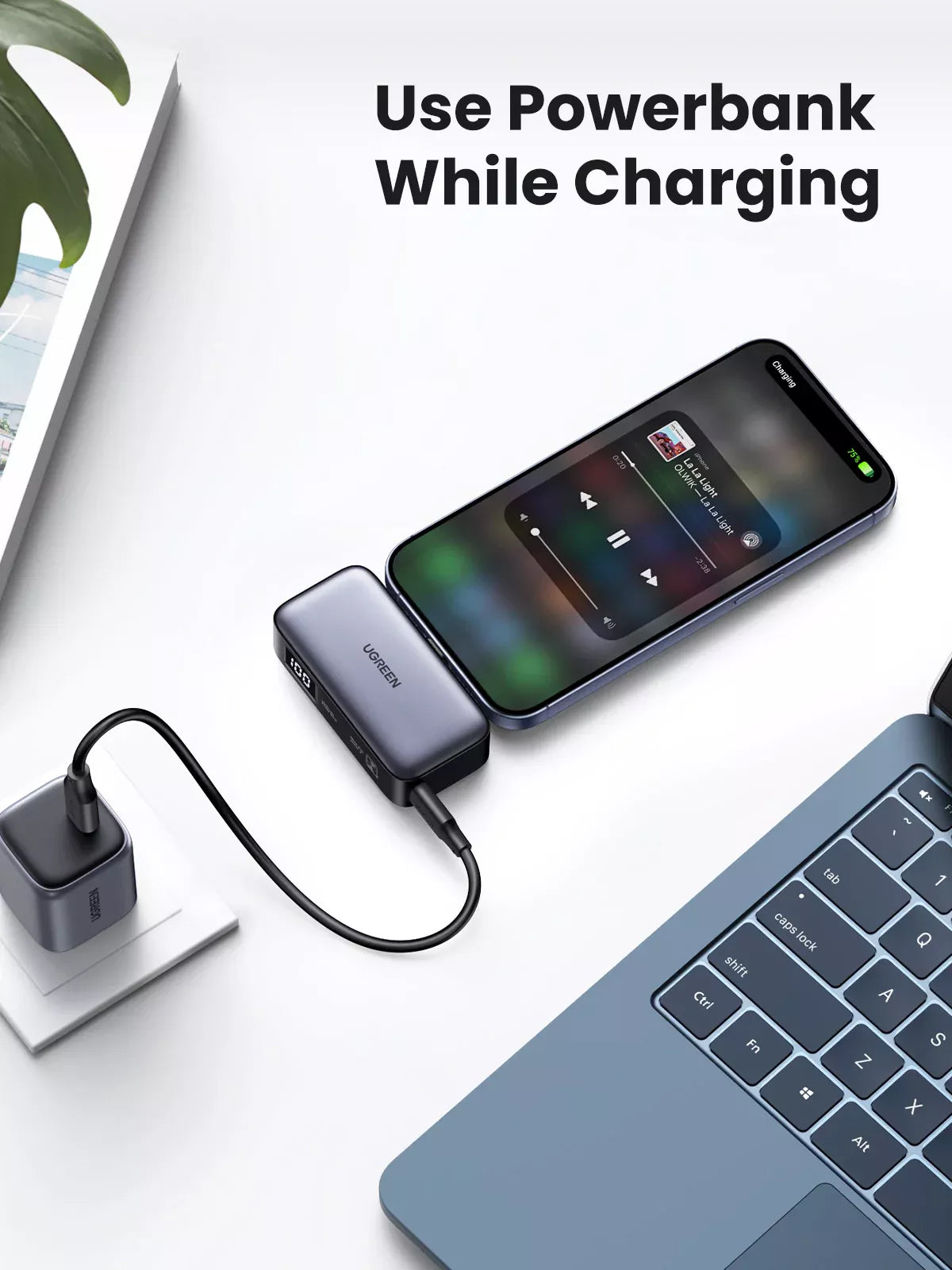 Batterie Externe UGREEN PB503, 5000mAh, 22.5W, PD, 1 x USB-C, Gris