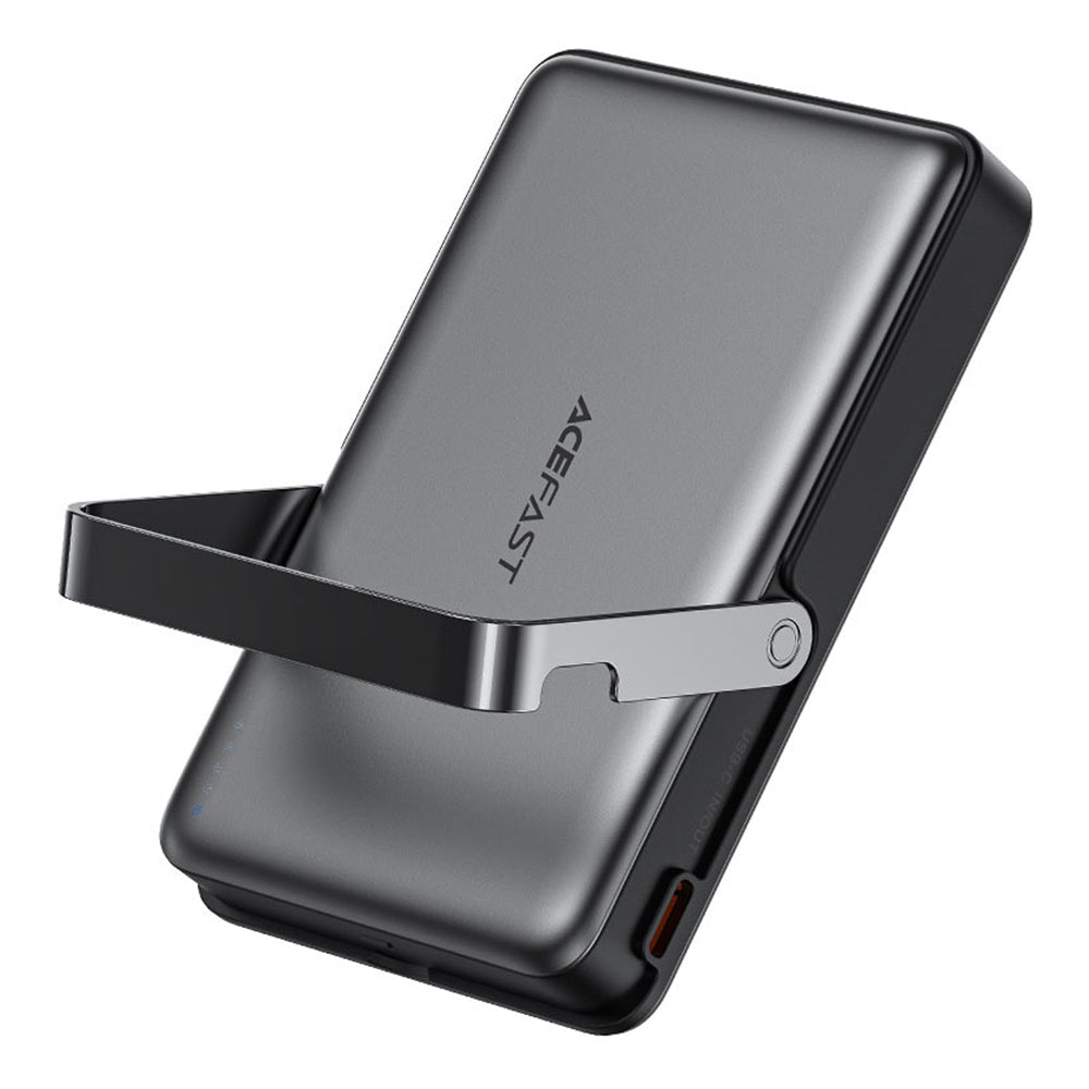 Batterie Externe Sans Fil Acefast M17, 10000mAh, 22.5W, PD + FQI, 1 x QI - 1 x USB-C, Noire