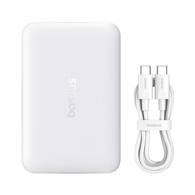 Baseus EnerFill FM11 Wireless Externe Batterie, 10000mAh, 30W, PD + FQI, 1 x QI - 1 x USB-C, Weiß