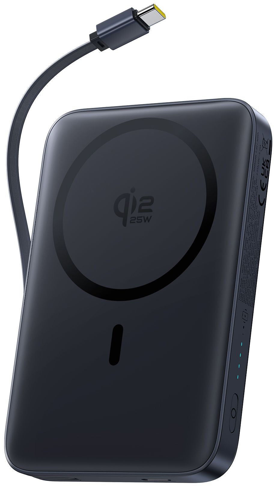 Batterie Externe Sans Fil Baseus PicoGo AM61, 10000mAh, 45W, PD + FQI, 1 x QI - 2 x USB-C, Noire E0028V00